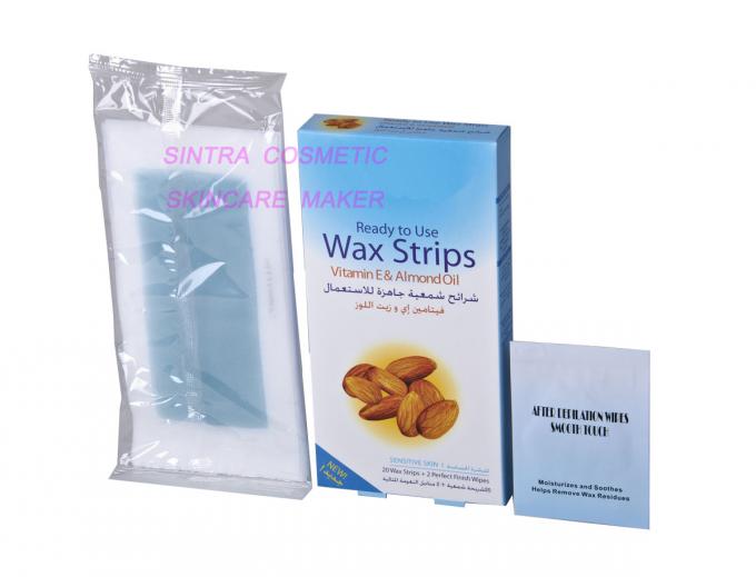 Ready To Use Wax Strips leg Hair Removal Vitamin E Almond Oil STF8124 0