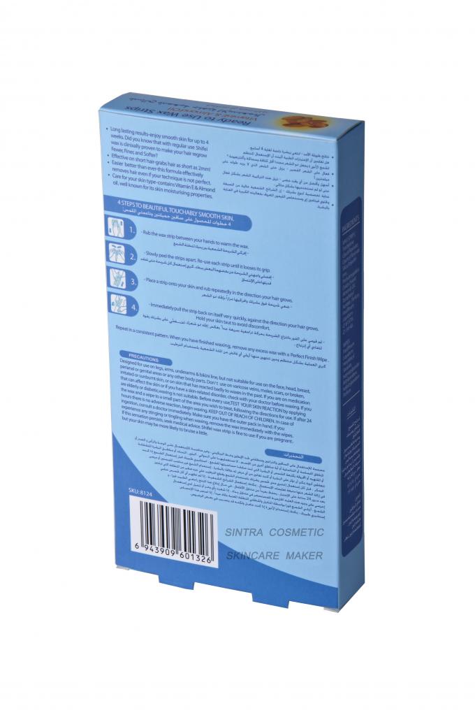 Ready To Use Wax Strips leg Hair Removal Vitamin E Almond Oil STF8124 1