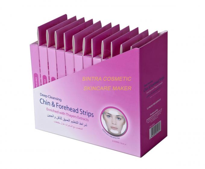 White Instant Hair Removal Waxing Strips , Deep Cleaning Chin Forehead Strips STF8030