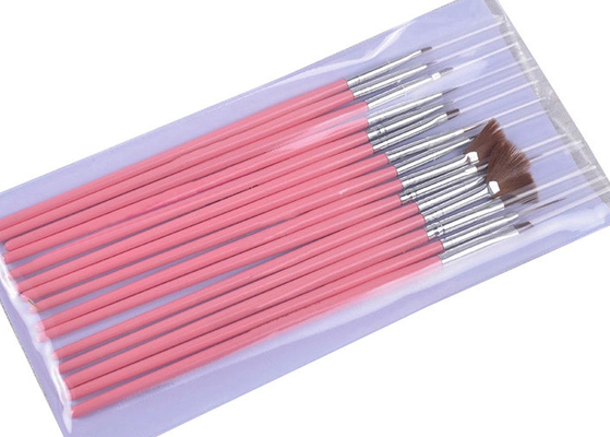 Dotting Tool Fine Nail Art Brushes For Makeup With Fan Brush / Pen Design