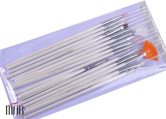 Dotting Tool Fine Nail Art Brushes For Makeup With Fan Brush / Pen Design