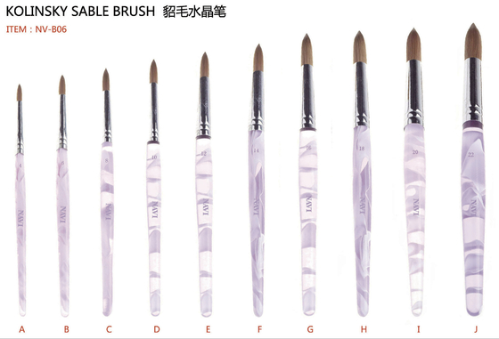 Manicure Pedicure Nail Art Brushes kolinsky sable nail brushes